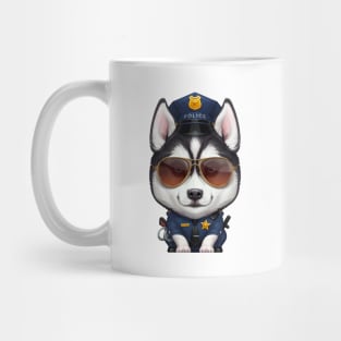 Siberian Husky Police Officer Mug